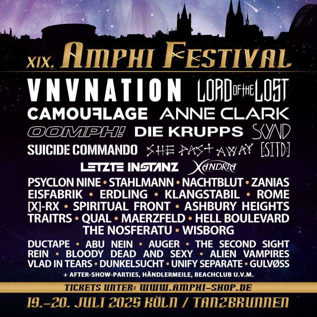 XIX. Amphi Festival - 19 & 20 July 2025 - ElectroWelt Preview